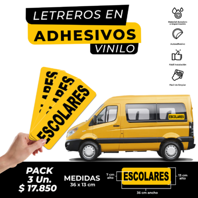 Letreros en vinilo, escolares